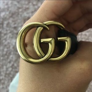 Gucci double G skinny belt